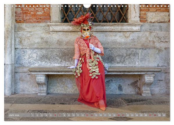 Produktbild: neunziggrad I photoart: der karneval von venedig (Wandkalender 2026 DIN A3 quer), CALVENDO Monatskalender