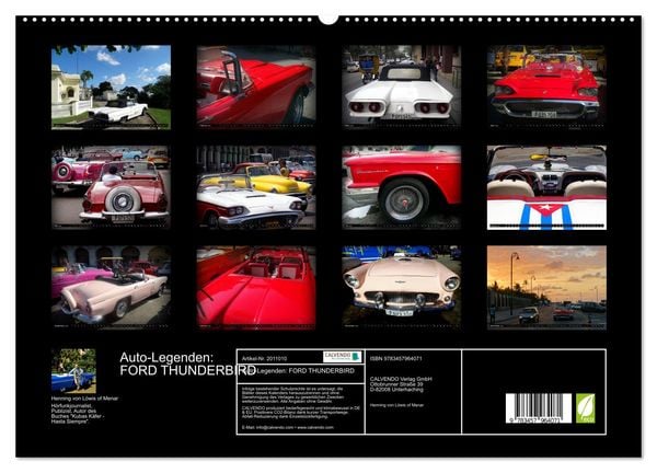 Produktbild: Auto-Legenden: FORD THUNDERBIRD (hochwertiger Premium Wandkalender 2026 DIN A2 quer), Kunstdruck in Hochglanz