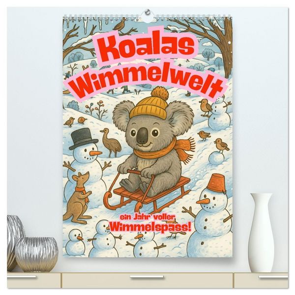 Produktbild: Koalas Wimmelwelt ein Jahr voller Wimmelspass! (hochwertiger Premium Wandkalender 2026 DIN A2 hoch), Kunstdruck in Hochglanz