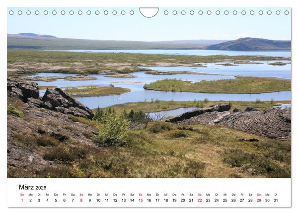 Produktbild: Der goldene Zirkel, Island (Wandkalender 2026 DIN A4 quer), CALVENDO Monatskalender