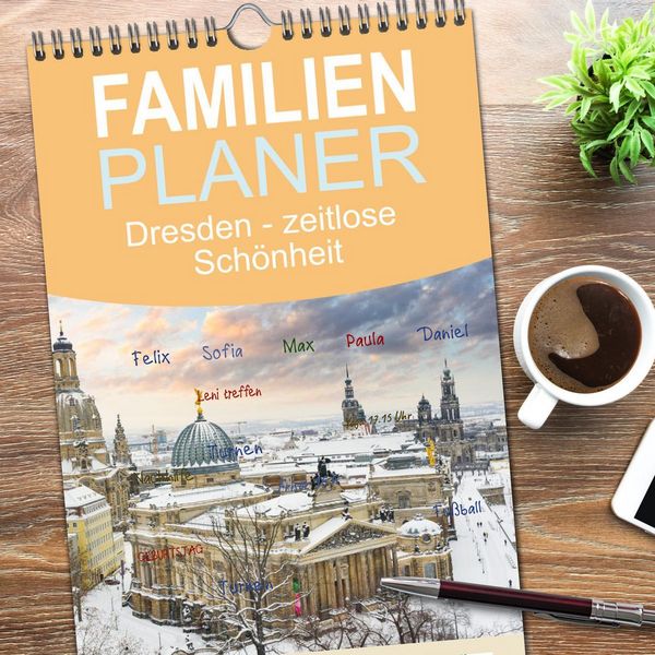 Produktbild: Familienplaner 2026 - Dresden - zeitlose Sch&ouml;nheit mit 5 Spalten (Wandkalender, 21 x 45 cm) CALVENDO