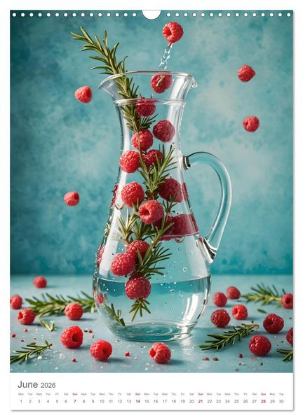 Produktbild: Pure refreshment - Infused water (Wall Calendar 2026 DIN A3 portrait), CALVENDO 12 Month Wall Calendar