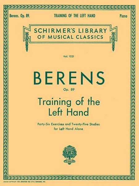 Produktbild: Training of the Left Hand, Op. 89