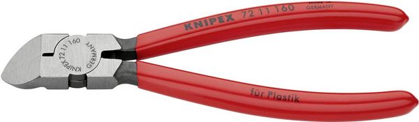 Knipex 72 11 160 Werkstatt Kunststoffseitenschneider ohne Facette 160mm