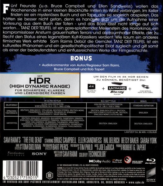 Produktbild: Tanz der Teufel (4K Ultra HD) (+ Blu-ray 2D)