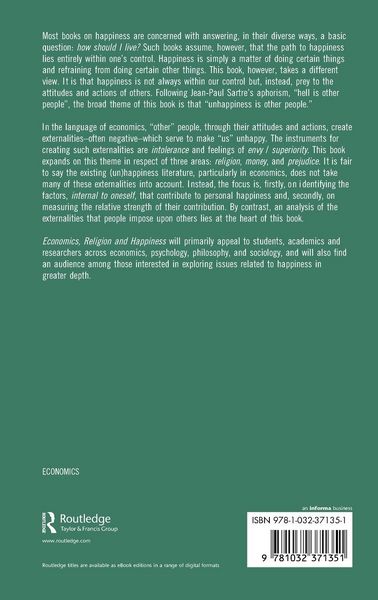 Produktbild: Economics, Religion and Happiness