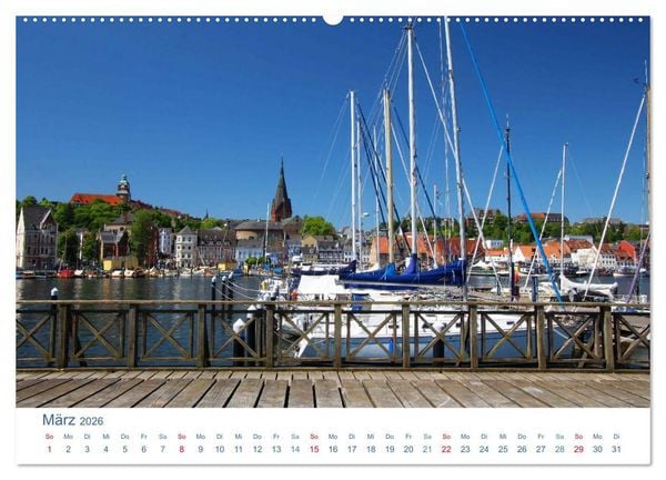 Produktbild: Flensburg 2026. Impressionen rund um den Hafen (hochwertiger Premium Wandkalender 2026 DIN A2 quer), Kunstdruck in Hochglanz