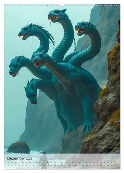 Produktbild: Griechische Mythologie - G&ouml;tter, Helden und Monster (hochwertiger Premium Wandkalender 2026 DIN A2 hoch), Kunstdruck in Hochglanz