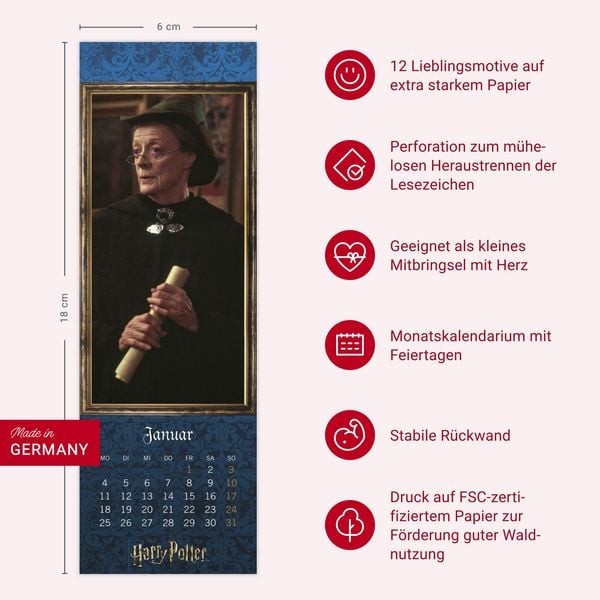 Produktbild: Harry Potter Lesezeichen & Kalender 2027