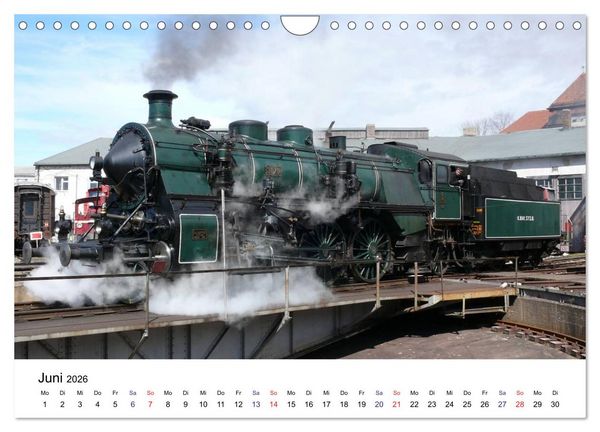 Produktbild: Feuer Wasser Kohle - Dampflokomotiven der Deutschen Reichsbahn (Wandkalender 2026 DIN A4 quer), CALVENDO Monatskalender
