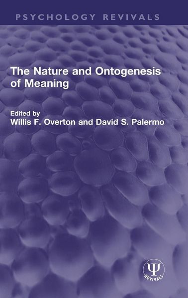 Produktbild: The Nature and Ontogenesis of Meaning