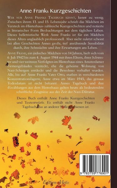 Produktbild: Anne Franks Kurzgeschichten