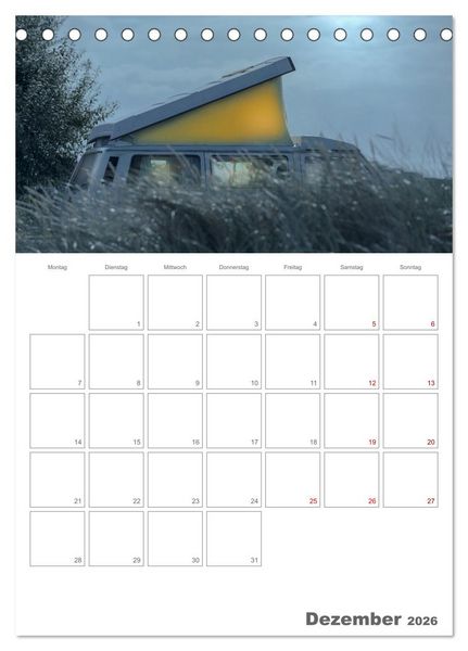Produktbild: Vanlife Jahresplaner (Tischkalender 2026 DIN A5 hoch), CALVENDO Monatskalender