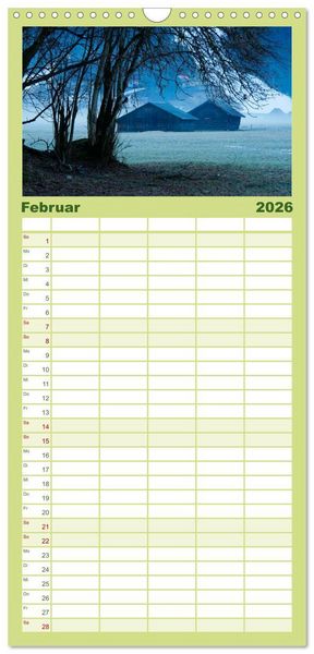Produktbild: Familienplaner 2026 - Das Zugspitzegebiet mit 5 Spalten (Wandkalender, 21 x 45 cm) CALVENDO