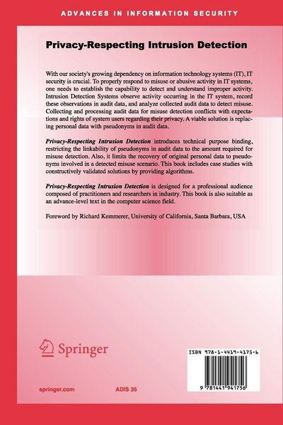 Produktbild: Privacy-Respecting Intrusion Detection