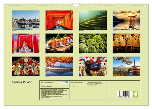 Produktbild: Amazing JAPAN (Wall Calendar 2026 DIN A3 landscape), CALVENDO 12 Month Wall Calendar
