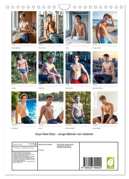 Produktbild: Guys Next Door - Junge M&auml;nner von nebenan (Wandkalender 2027 DIN A4 hoch), CALVENDO Monatskalender