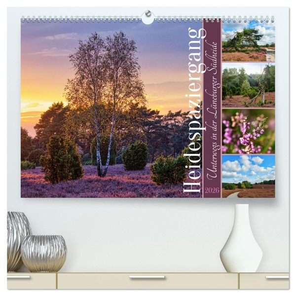 Produktbild: Heidespaziergang (hochwertiger Premium Wandkalender 2026 DIN A2 quer), Kunstdruck in Hochglanz