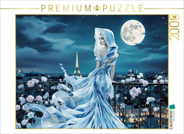 CALVENDO Puzzle Vision in fließendem Blau | 2000 Teile Lege-Größe 90x67cm Foto-Puzzle für glückliche Stunden