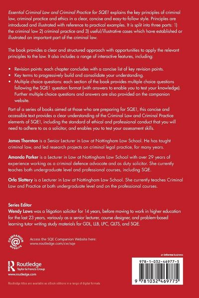 Produktbild: Essential Criminal Law and Criminal Practice for SQE1