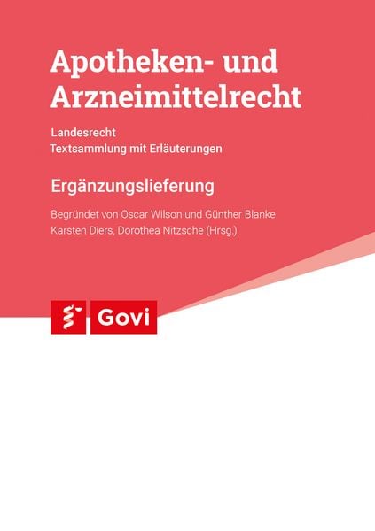 Produktbild: Apotheken- und Arzneimittelrecht - Landesrecht Bremen 101. Erg&auml;nzungslieferung