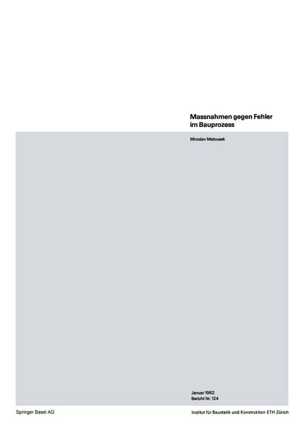 Produktbild: Massnahmen gegen Fehler im Bauprozess
