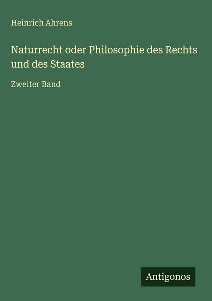 Produktbild: Naturrecht oder Philosophie des Rechts und des Staates