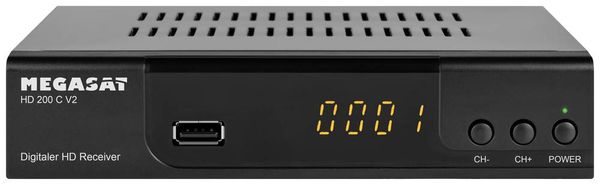 Produktbild: MegaSat HD 200 C V2 HD-Kabel-Receiver Front-USB Anzahl Tuner: 1