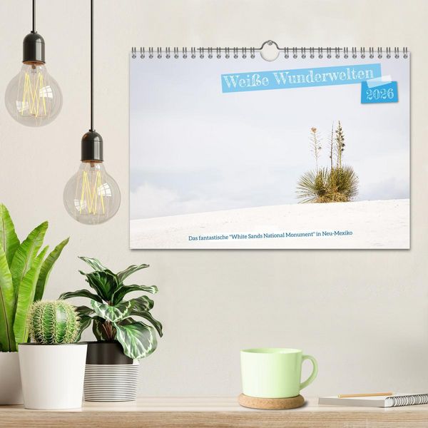 Produktbild: Wei&szlig;e Wunderwelten - White Sands National Monument (Wandkalender 2026 DIN A4 quer), CALVENDO Monatskalender
