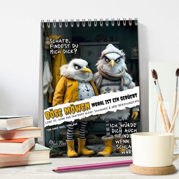 Produktbild: B&ouml;se M&ouml;wen - Moral ist ein Ger&uuml;cht (Tischkalender 2027 DIN A5 hoch), CALVENDO Monatskalender