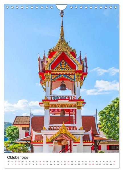 Produktbild: Wat Chalong - Tempel mit ganz speziellem Charme (Wandkalender 2026 DIN A4 hoch), CALVENDO Monatskalender
