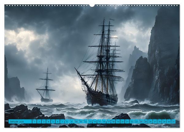 Produktbild: Erinnerungen an das Meer. Die Schifffahrt von einst (Wandkalender 2026 DIN A2 quer), CALVENDO Monatskalender