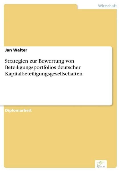 Produktbild: Strategien zur Bewertung von Beteiligungsportfolios deutscher Kapitalbeteiligungsgesellschaften