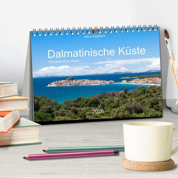 Produktbild: Dalamtinische K&uuml;ste - Momente einer Reise (Tischkalender 2026 DIN A5 quer), CALVENDO Monatskalender
