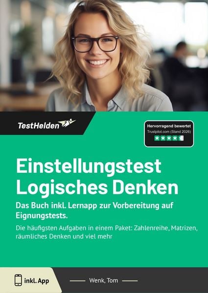 Produktbild: Einstellungstest Logisches Denken: Das Buch inkl. Lernapp zur Vorbereitung auf Eignungstests.