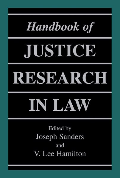 Produktbild: Handbook of Justice Research in Law