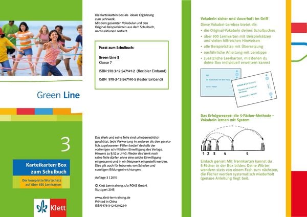 Produktbild: Green Line 3 - Vokabel-Lernbox zum Sch&uuml;lerbuch