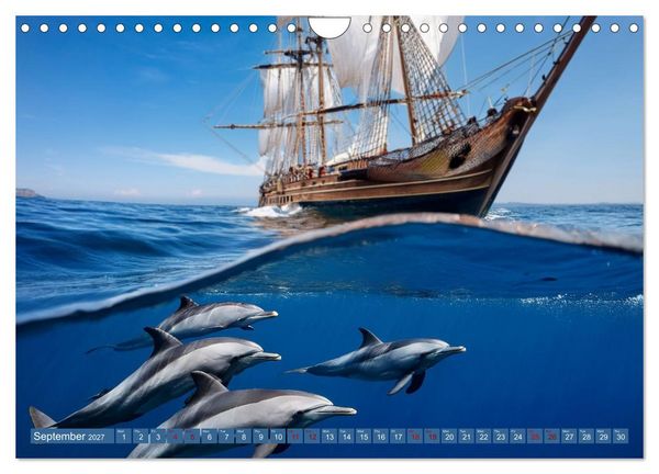 Produktbild: When Dolphins Dance with Us (Wall Calendar 2027 DIN A4 landscape), CALVENDO 12 Month Wall Calendar