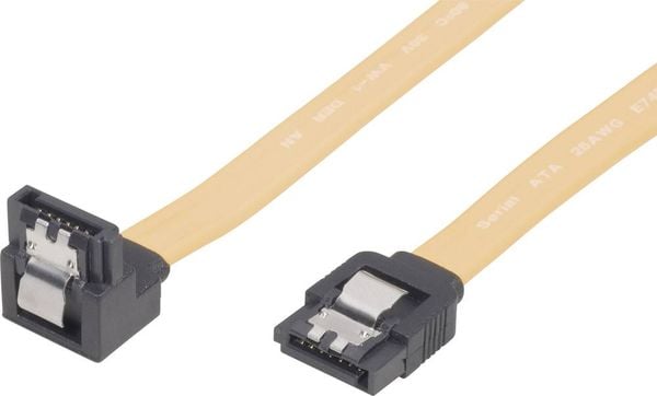 Renkforce SATA II (300) Kabel L-Typ mit kurzem Stecker 1x gewinkelt 0,5m