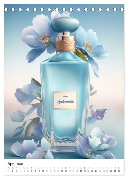 Produktbild: Parfum Eleganz im Glas (Tischkalender 2026 DIN A5 hoch), CALVENDO Monatskalender