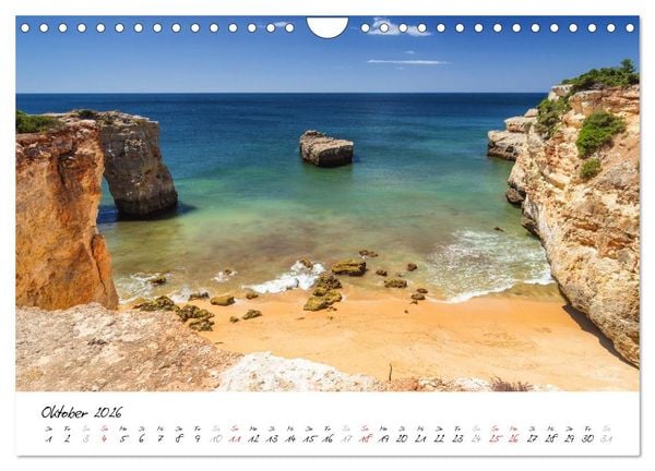 Produktbild: Die portugiesische Atlantikk&uuml;ste - Algarve (Wandkalender 2026 DIN A4 quer), CALVENDO Monatskalender