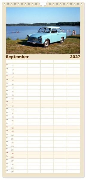 Produktbild: Familienplaner 2027 - Der Stolz vergangener Zeiten mit 5 Spalten (Wandkalender, 21 x 45 cm) CALVENDO