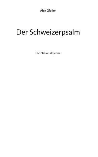 Produktbild: Der Schweizerpsalm