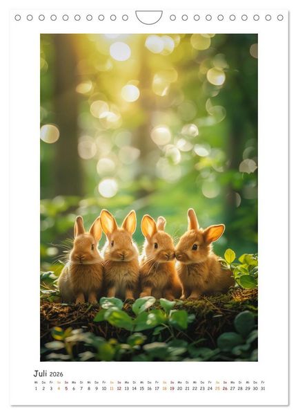 Produktbild: Lustige Hasen (Wandkalender 2026 DIN A4 hoch), CALVENDO Monatskalender