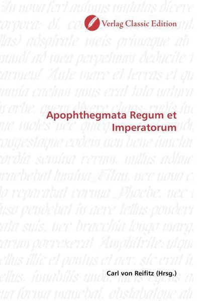 Produktbild: Apophthegmata Regum et Imperatorum