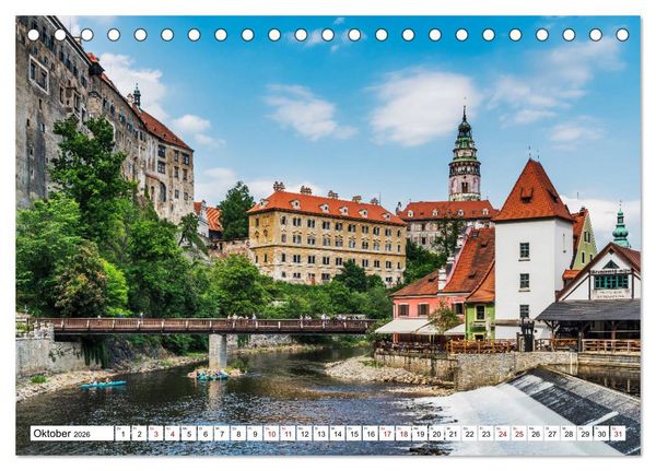 Produktbild: Ein Wochenende in Krumau (Tischkalender 2026 DIN A5 quer), CALVENDO Monatskalender