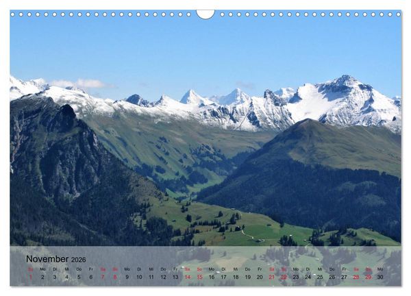 Produktbild: Saanenland. Ein Kalender aus dem Berner Oberland (Wandkalender 2026 DIN A3 quer), CALVENDO Monatskalender