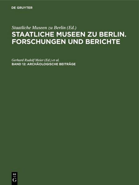 Produktbild: Arch&auml;ologische Beitr&auml;ge
