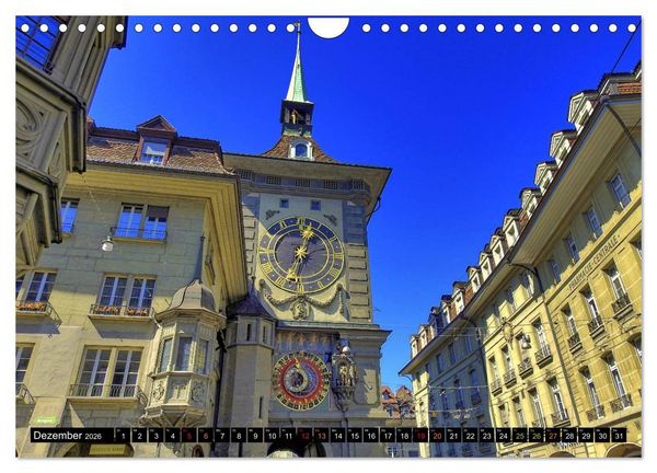 Produktbild: BERN - Vom B&auml;rengraben bis Zytglogge (Wandkalender 2026 DIN A4 quer), CALVENDO Monatskalender