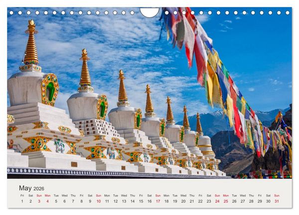 Produktbild: Buddhist Impressions of Ladakh (Wall Calendar 2026 DIN A4 landscape), CALVENDO 12 Month Wall Calendar